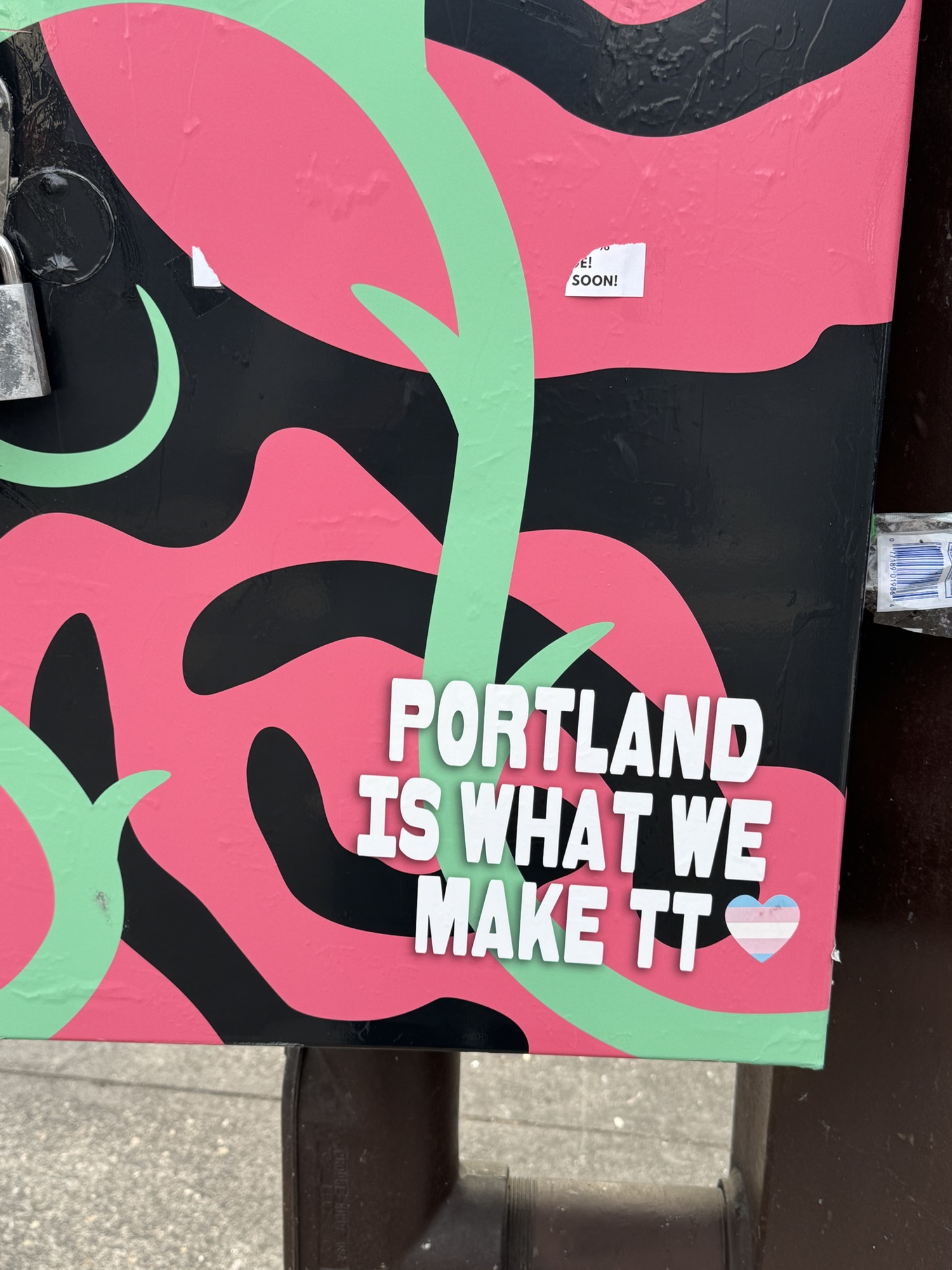 A sign reading Portland is what we make it